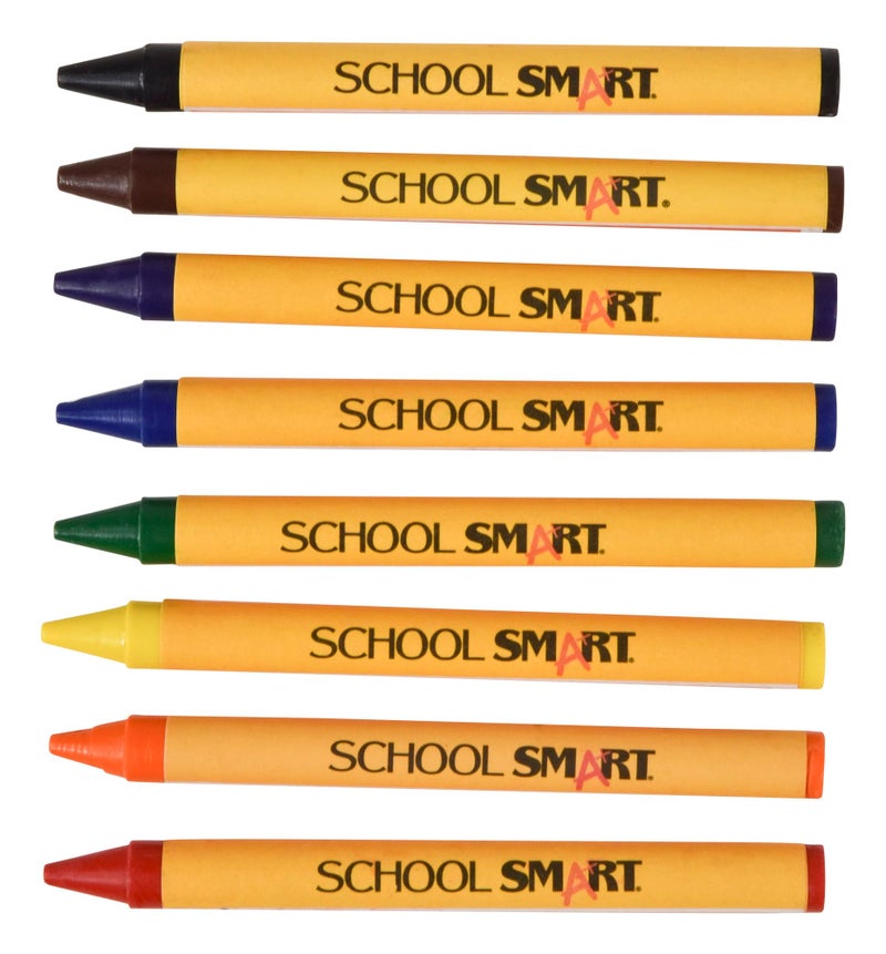 School Smart Classic Crayon Set with Tuck Box for Schools, Home, and More, Assorted Colors, Pack of 8 - Image 3